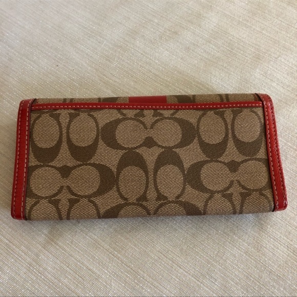 Coach Signature Wallet: Blood Orange - Picture 2 of 5